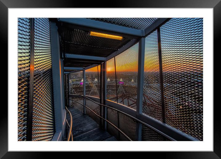 Walking By A Paralympic Sunset Framed Mounted Print by Paul Shears Photogr