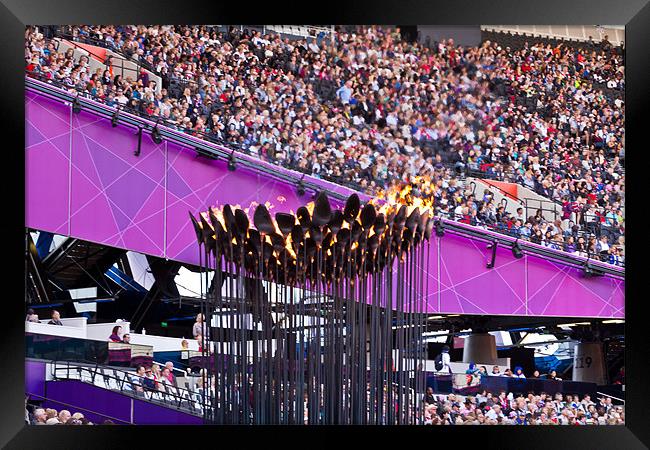 The Olympic Flame Framed Print by Paul Shears Photogr