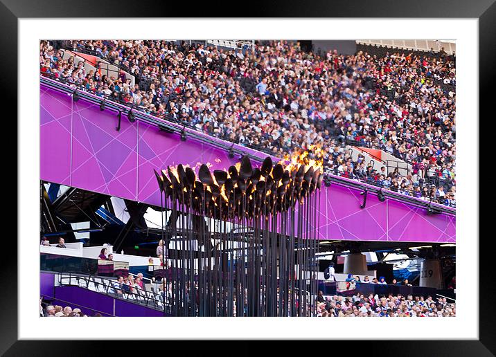 The Olympic Flame Framed Mounted Print by Paul Shears Photogr