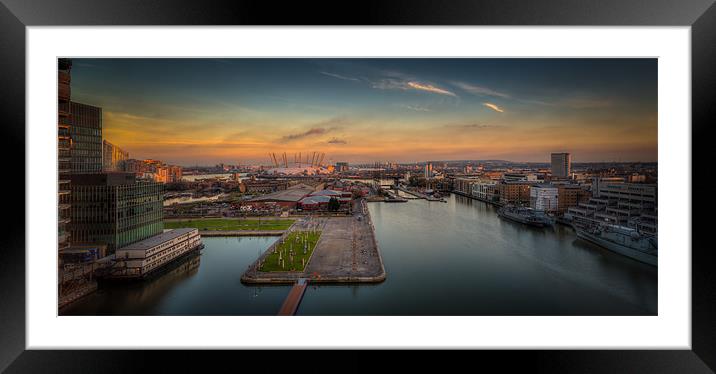 North Greenwich Sunset Framed Mounted Print by Paul Shears Photogr