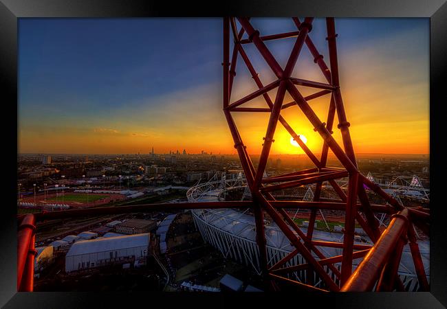 An Olympic Sunset Framed Print by Paul Shears Photogr