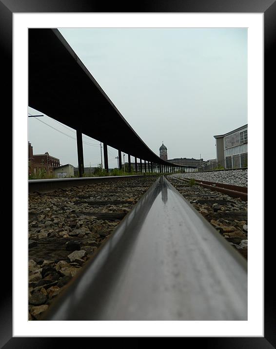 train tracks Framed Mounted Print by anthony pallazola
