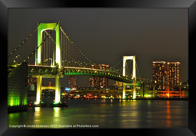 Rainbow Bridge Tokyo Bay Framed Print by Jonah Anderson Photography