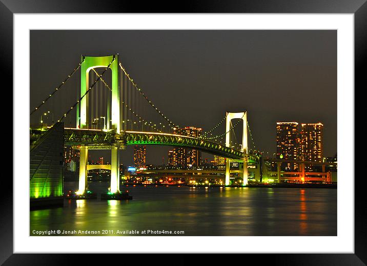 Rainbow Bridge Tokyo Bay Framed Mounted Print by Jonah Anderson Photography