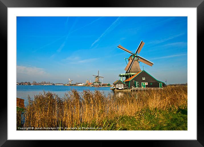 Windmills on De Zaan Framed Mounted Print by Jonah Anderson Photography