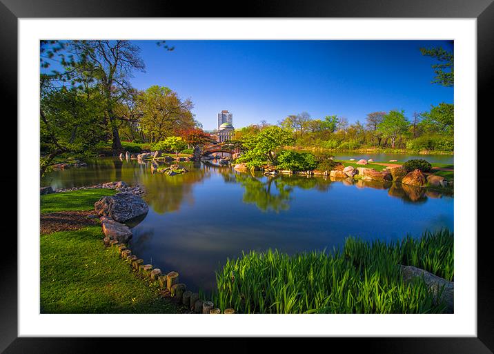 osaka garden pond Framed Mounted Print by Jonah Anderson Photography