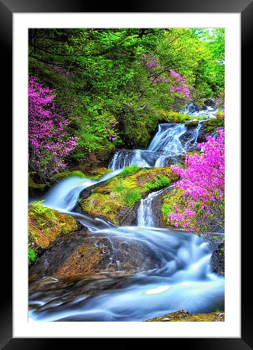 Ryuzu Falls Framed Mounted Print by Jonah Anderson Photography