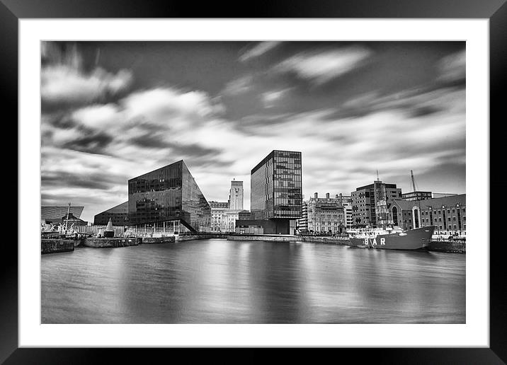 Canning Docks Black and White Framed Mounted Print by Jonah Anderson Photography