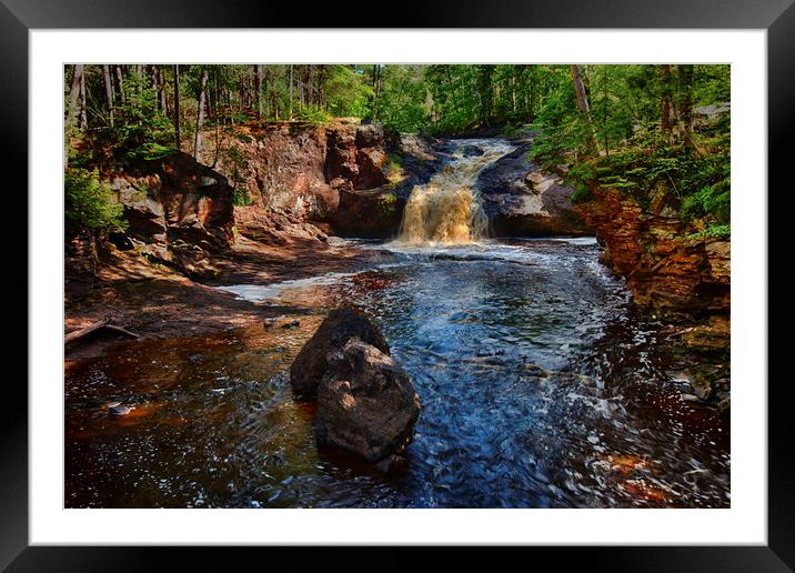 Amnicon Falls Framed Mounted Print by Jonah Anderson Photography