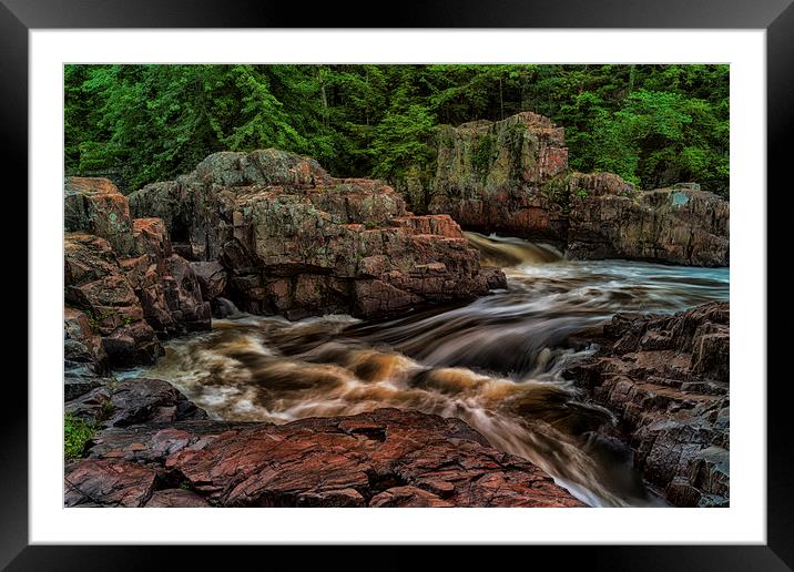 Dells of the Eau Claire River Framed Mounted Print by Jonah Anderson Photography