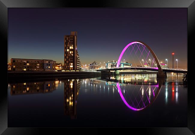 Glasgow Clyde Arc Bridge Framed Print by Grant Glendinning