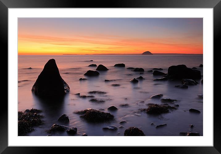 West coast Sunset Framed Mounted Print by Grant Glendinning