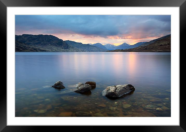 Loch Arklet Sunset Framed Mounted Print by Grant Glendinning