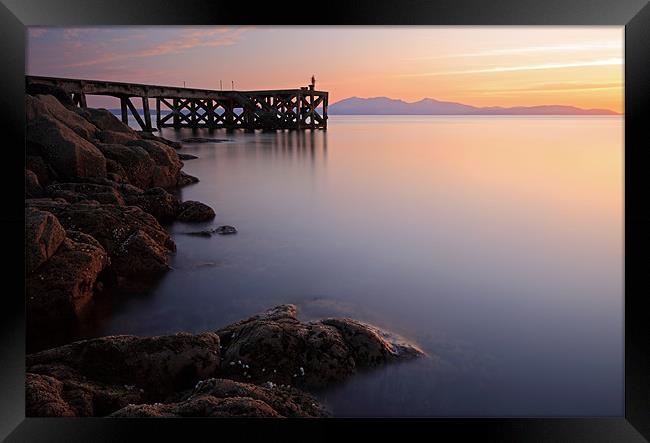 Portencross Sunset Framed Print by Grant Glendinning