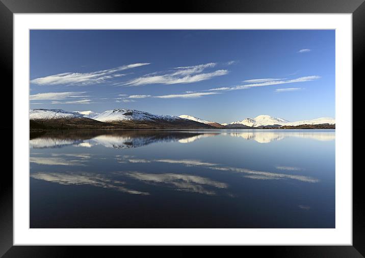 Loch Lomond reflection Framed Mounted Print by Grant Glendinning
