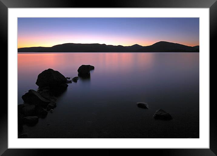 Loch Lomond Sunset Framed Mounted Print by Grant Glendinning