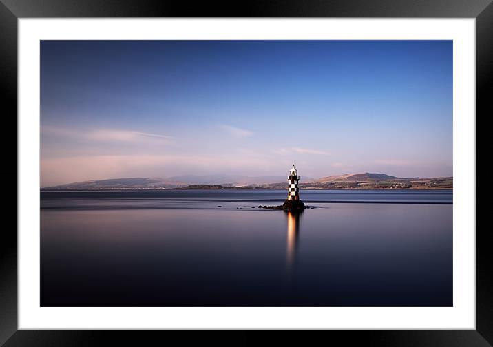 Lighthouse on Firth of Clyde Framed Mounted Print by Grant Glendinning