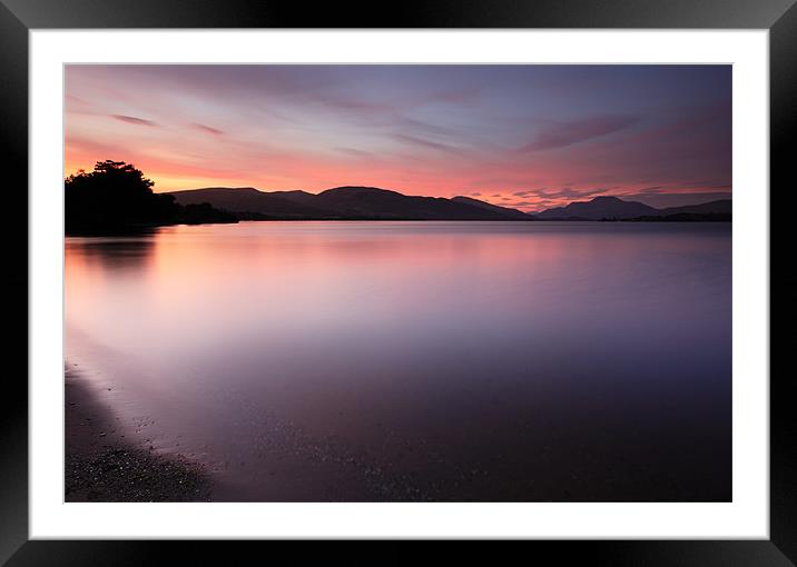 Loch Lomond Sunset Framed Mounted Print by Grant Glendinning