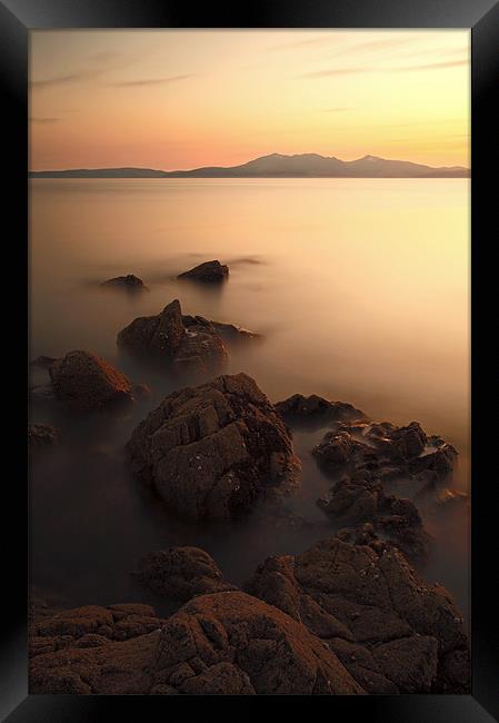 Portencross Sunset Framed Print by Grant Glendinning