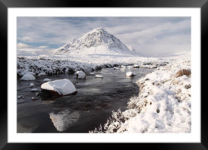 Glencoe winter scenery Framed Mounted Print by Grant Glendinning