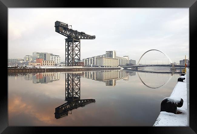 Glagow River Clyde reflections Framed Print by Grant Glendinning