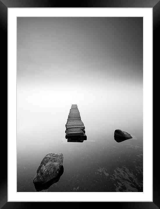 Old Jetty in the mist Framed Mounted Print by Grant Glendinning