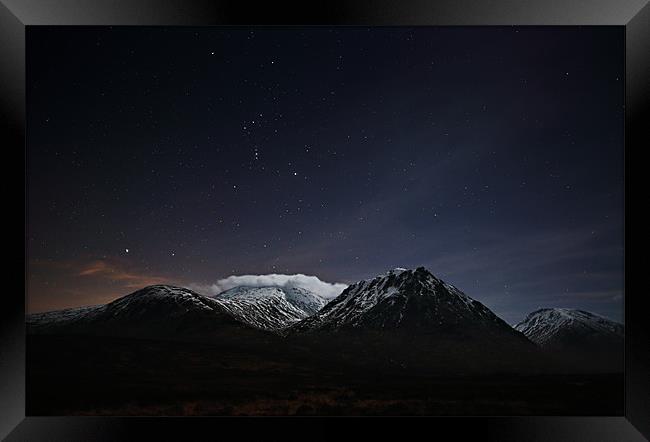 Glencoe Starscape Framed Print by Grant Glendinning