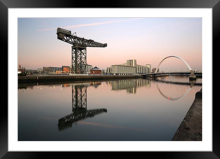River Clyde Reflections Framed Mounted Print by Grant Glendinning