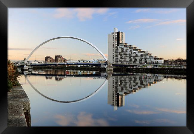 Glasgow Clyde Arc Bridge Framed Print by Grant Glendinning