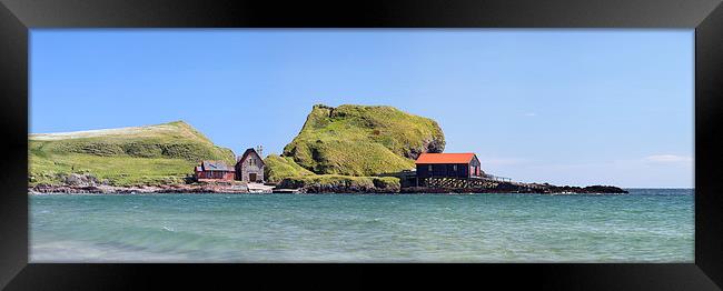  Dunaverty Bay Panorama Framed Print by Grant Glendinning
