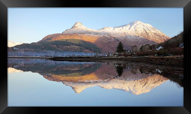 Loch Leven Mountain Reflection Framed Print by Grant Glendinning