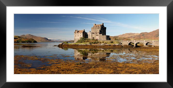 Eilean Donan Castle Panoramic View Framed Mounted Print by Grant Glendinning