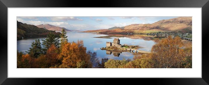 Eilean Donan Castle Pano in Autumn Framed Mounted Print by Grant Glendinning