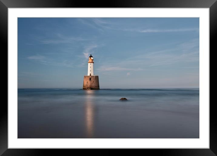 Lighthouse Twilight Framed Mounted Print by Grant Glendinning