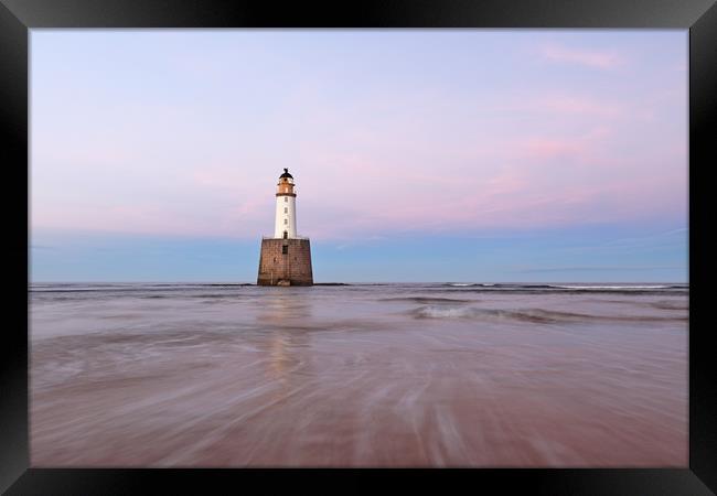 Lighthouse Sunset Framed Print by Grant Glendinning