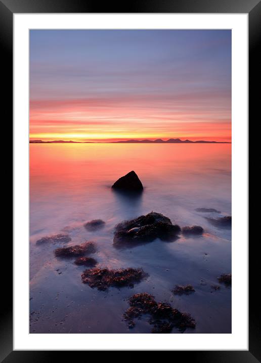 Coastal Sunset Kintyre Framed Mounted Print by Grant Glendinning