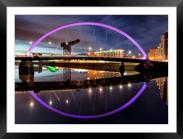 Clyde Arc Bridge Framed Mounted Print by Grant Glendinning