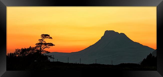 Stac Polly Mountain Sunset Framed Print by Grant Glendinning