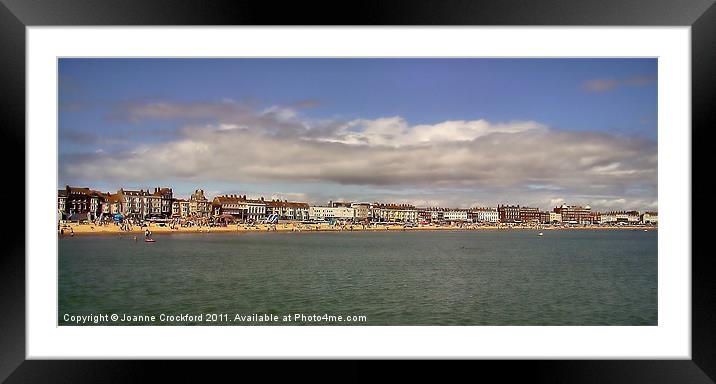 Weymouth sea front Framed Mounted Print by Joanne Crockford