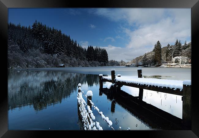 Loch Ard in Winter Framed Print by Maria Gaellman