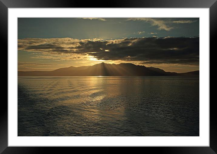 Isle of Arran at Sunset Framed Mounted Print by Maria Gaellman