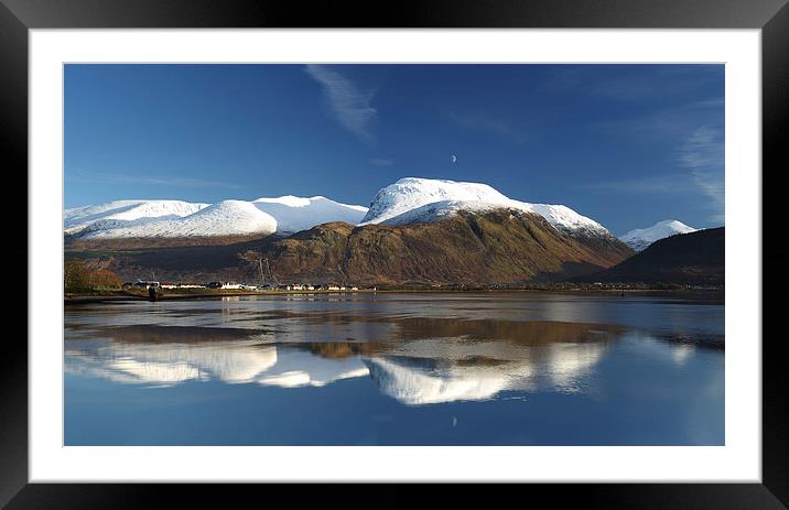 Ben Nevis in Snow Framed Mounted Print by Maria Gaellman