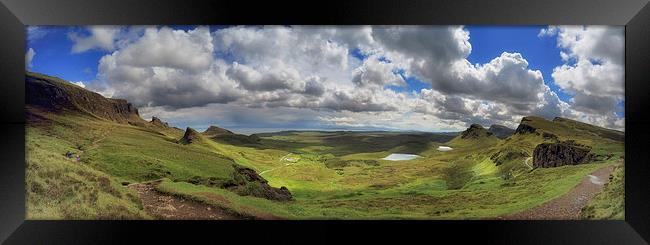 Quiraing and Trotternish - Panorama Framed Print by Maria Gaellman