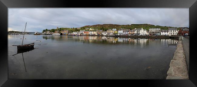 Tarbert Harbour - Panorama Framed Print by Maria Gaellman