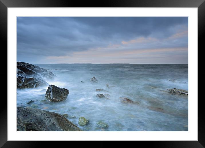 Sound of Jura at Sunset Framed Mounted Print by Maria Gaellman