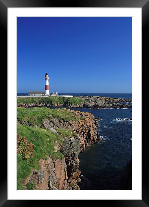 Buchan Ness Lighthouse Framed Mounted Print by Maria Gaellman