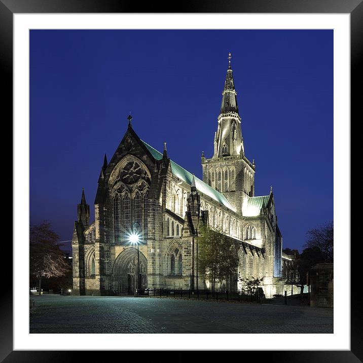 Glasgow Cathedral at Twilight Framed Mounted Print by Maria Gaellman
