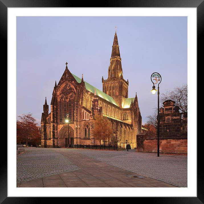 Glasgow Cathedral at Sunset Framed Mounted Print by Maria Gaellman