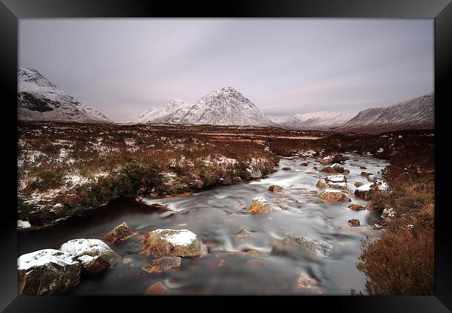 Allt nan Giubhas and the peak of Stob Dearg Framed Print by Maria Gaellman