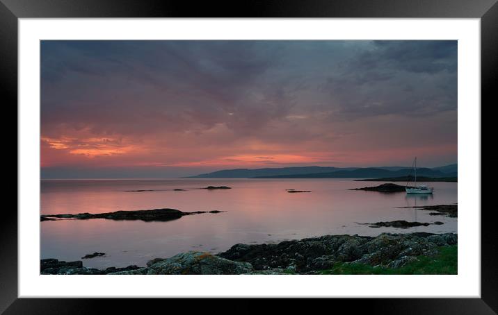 Red Sunset by Sound of Jura Framed Mounted Print by Maria Gaellman